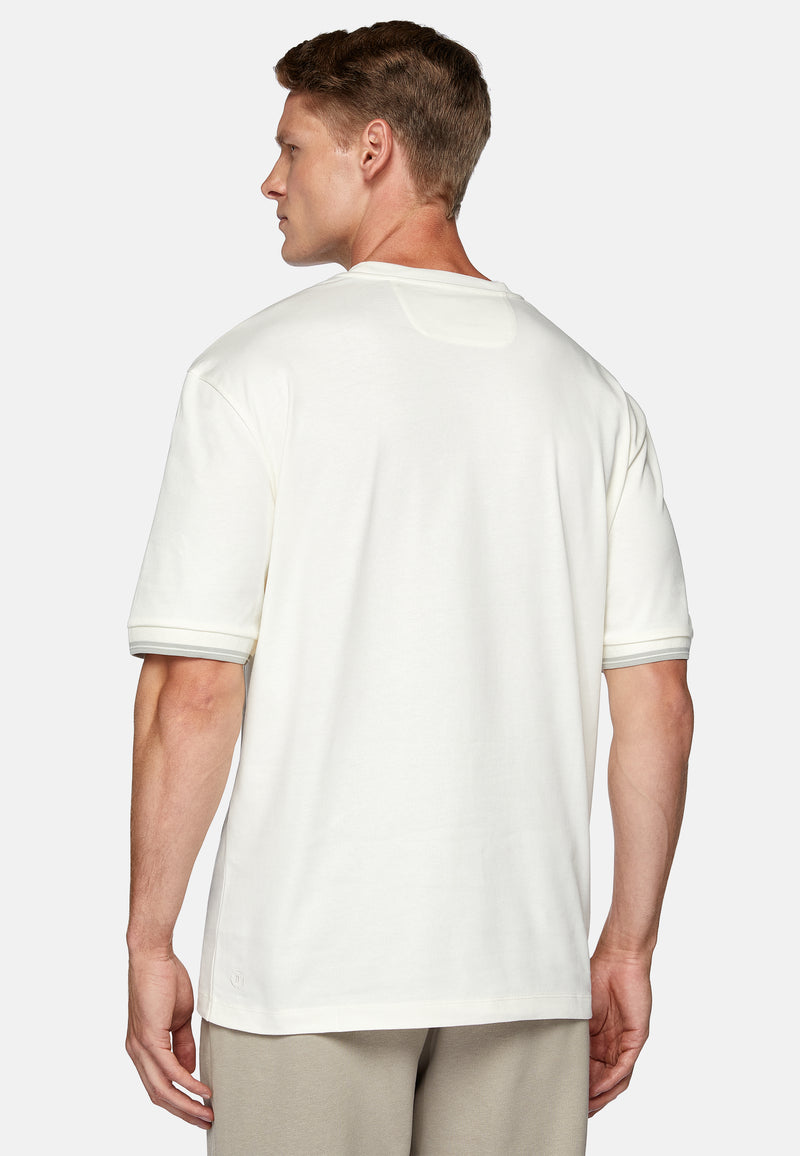 White Organic Cotton Blend T-Shirt