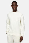 White Crew Neck Cotton Sweatshirt