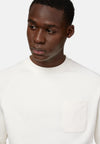 White Crew Neck Cotton Sweatshirt