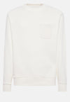 White Crew Neck Cotton Sweatshirt