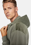 Green Full Zip Cotton Hooded Sweatshirt