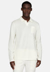 White Cotton Pique Polo Shirt