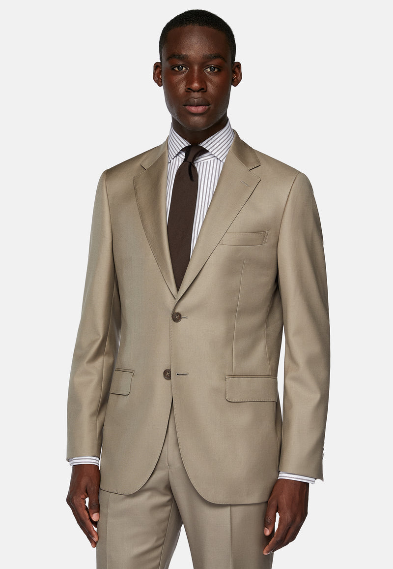 Brown Dove Grey Pure Wool Suit