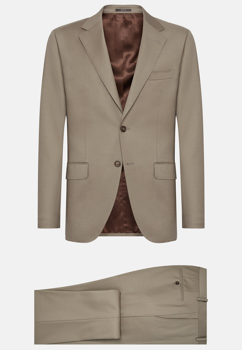 Brown Dove Grey Pure Wool Suit