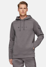 Grey Lightweight Scuba Cotton Blend Hoodie