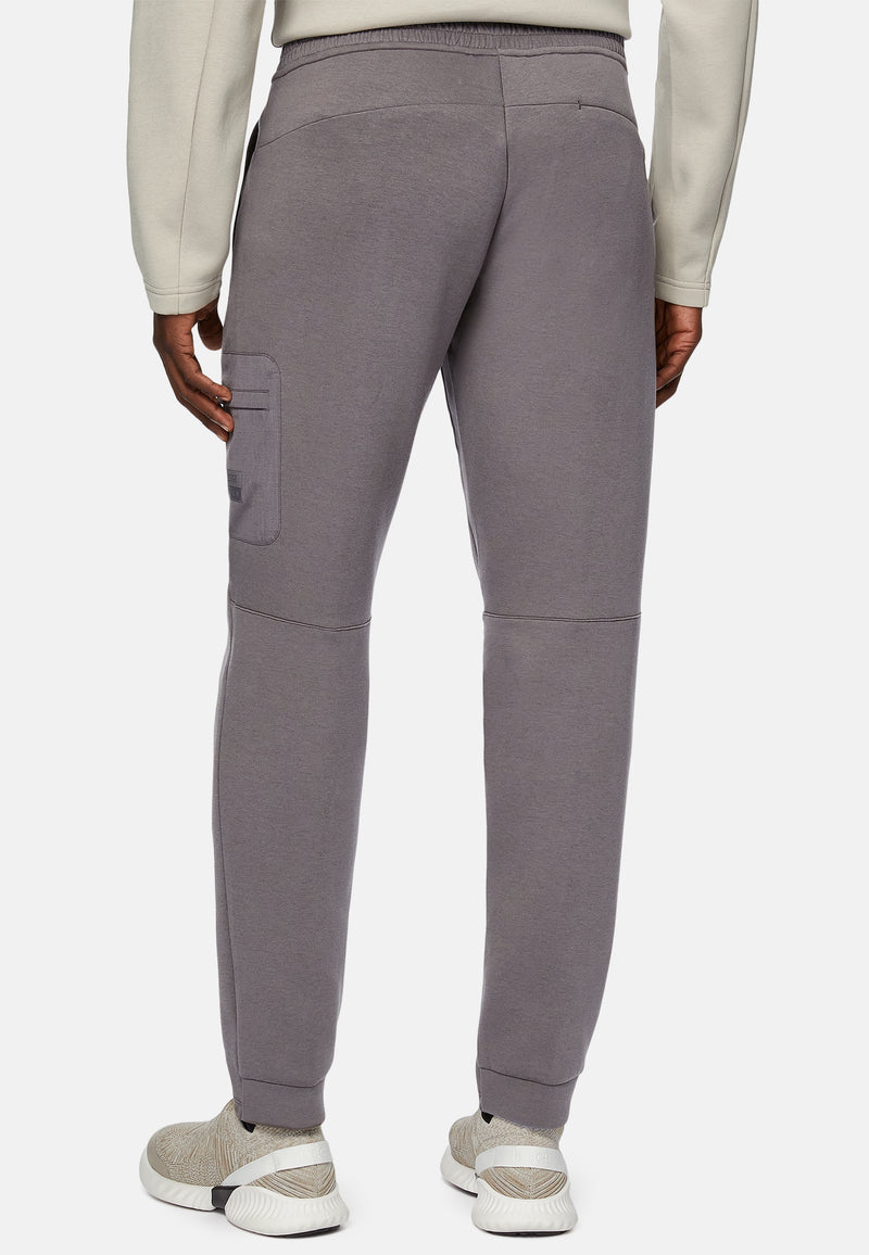 Grey Lightweight Scuba Cotton Blend Trousers