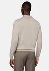 Beige Wool Knitted Polo Shirt