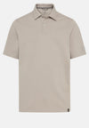 Beige High-Performance Pique Polo Shirt