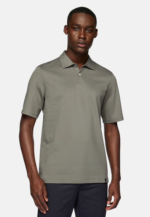 Green High-Performance Pique Polo Shirt