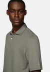 Green High-Performance Pique Polo Shirt