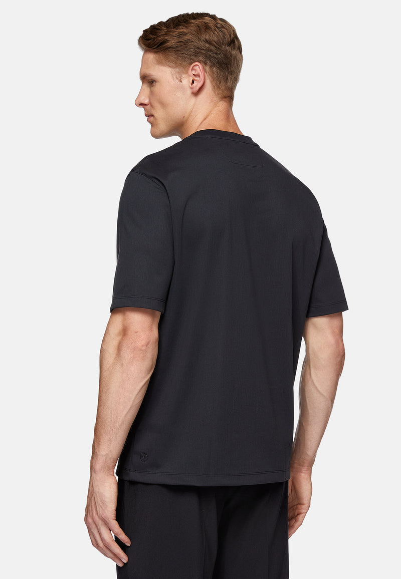 Black High-Performance Jersey T-Shirt