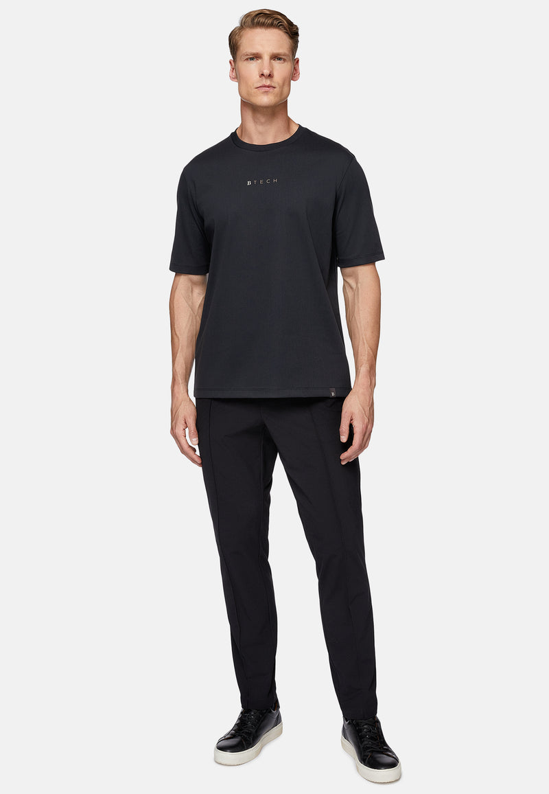 Black High-Performance Jersey T-Shirt