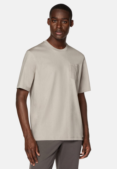 Beige High-Performance Jersey T-Shirt