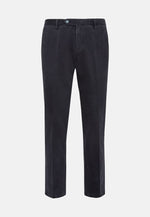 Blue Stretch Cotton Trousers