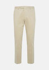 Beige Stretch Cotton Trousers