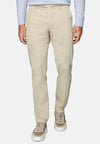 Beige Stretch Cotton Trousers