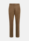 Brown Stretch Cotton Trousers