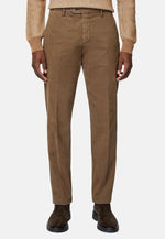 Brown Stretch Cotton Trousers