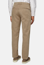 Beige Cotton Stretch Trousers