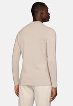 Beige Sand Over Shirt In Merino Wool