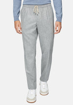 Grey City Trousers in Flannel