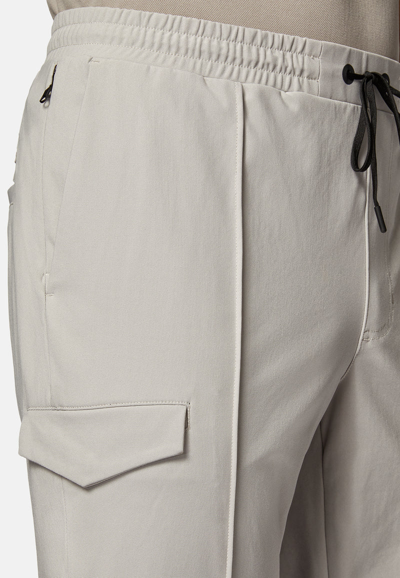 Beige B-Tech Mesh-Resistant Cargo Pants