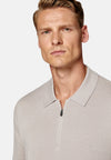 Sand Merino Wool Tech Polo Shirt