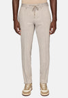 Beige Trousers In A Stretch Viscose And Nylon Blend