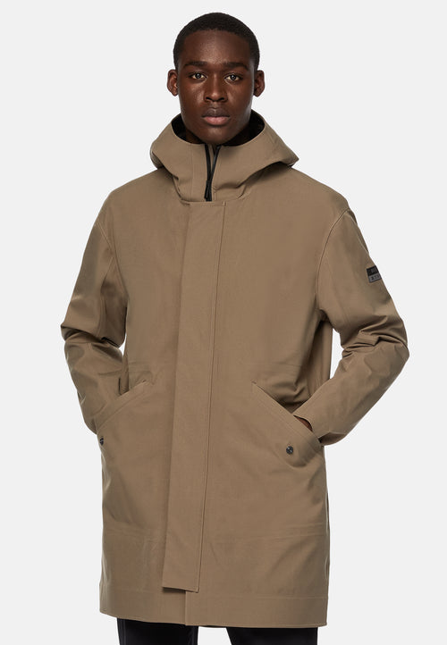 Brown Recycled Technical Fabric B-Tech Parka