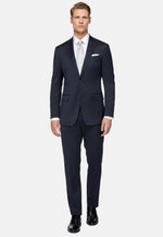 Blue Blue Pinstripe Stretch Wool Suit