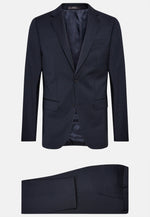 Blue Blue Pinstripe Stretch Wool Suit