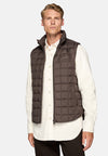 Brown Gilet In Technical Fabric With Goose Down