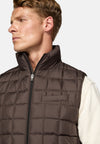 Brown Gilet In Technical Fabric With Goose Down