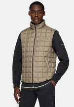 Beige Gilet In Technical Fabric