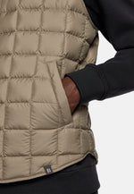 Beige Gilet In Technical Fabric