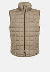 Beige Gilet In Technical Fabric