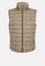 Beige Gilet In Technical Fabric