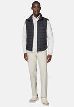 Blue Gilet In Technical Fabric