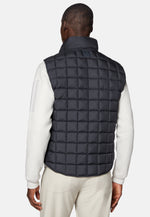 Blue Gilet In Technical Fabric