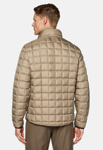 Beige Bomber Jacket In Technical Fabric