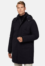 Blue Parka In Padded Technical Fabric