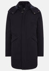 Blue Parka In Padded Technical Fabric