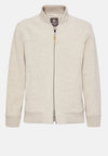 Beige Padded Bomber Jacket