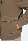 Brown Bomber Jacket In Padded Wool