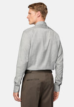 Grey Regular Fit Wool Shirt