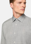 Grey Regular Fit Wool Shirt