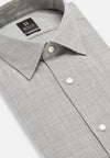 Grey Regular Fit Wool Shirt