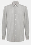 Grey Regular Fit Wool Shirt