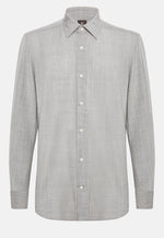 Grey Regular Fit Wool Shirt