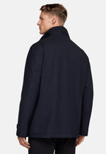 Blue Field Jacket In Padded Technical Fabric